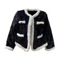 thumbnail image 4 of UJNDER Winter Coats for Women Plus Size French Style Loose Jacket Warm Cozy Long Coat Black M, 4 of 4