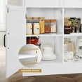 thumbnail image 2 of Homfa 71" Farmhouse Kitchen Pantry Storage Cabinets with 2 Drawers and Adjustable Shelves, Wood Tall Hutch Storage Cabinet for Dining Room, White, 2 of 8
