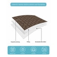 thumbnail image 5 of Dark Brown Rattan Twin Size Down Alternative Comforter, Lightweight Comforter Quilt Bedding Set with Pillow Shams Vintage Abstract Wicker Texture All Seasons Bed Comforter Duvet Insert 68"x86", 5 of 7