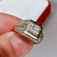 thumbnail image 2 of Bling Pinky Ring for Men 18K Gold Plated Simulated Diamond Ring Hip Hop Iced Out Men's Gold Ring Size 7-12, 2 of 5
