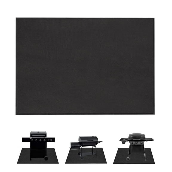 Large Under Grill Mat 48 ×30 Inch Fire Pit Mat,4 Layers Fireproof Mat Grill Pads Protect for Deck,Patio,Outdoor Charcoal,Smokers,Wood Floor,Indoor Fireplace Mat,Reusable Oil-Proof＆Waterproof