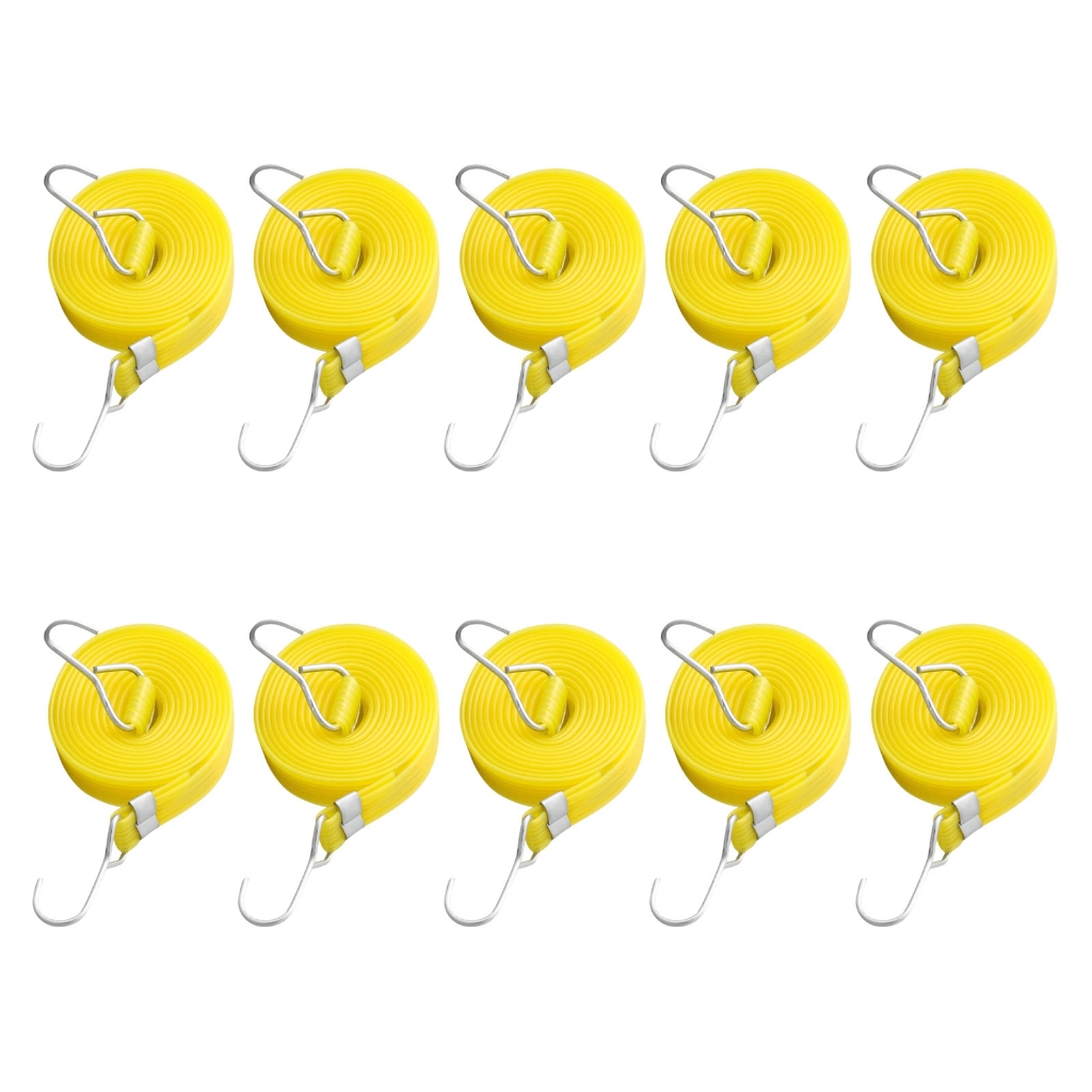 10lots Elastics Luggage Strap Wide Durability Hook Heavy Type Bungees Cord for Motorcycles Bike Rack