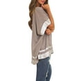 thumbnail image 3 of Chemise Asymétrique à Manches Courtes et Col en V pour Femmes, 3 of 4