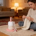 thumbnail image 7 of Wrist Yarn Holder, Portable Yarn Holder Hanging Yarn Spinner, with Wrist Strap Knitting Crocheting Tool for Craft Weaving Lovers Pink, 7 of 7