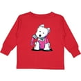 thumbnail image 3 of Inktastic Material Girl Westie Dog Girls Long Sleeve Toddler T-Shirt, 3 of 5