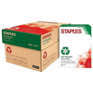 Staples Continuous Paper, 9.5 x 11, 20 lbs., White, 2500 Sheets/Carton  (27125/177154), Staples