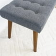 thumbnail image 6 of Rexton Mid-Century Modern Gray Fabric Bench, 6 of 7
