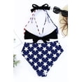 thumbnail image 2 of POGLIP Maillot de Bain Femme Bleu Étoiles et Rayures Patchwork, 2 of 6