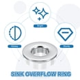 thumbnail image 3 of Uxcell Sink Overflow Ring, Bathroom Sink Overflow Drain Cover for Kitchen Basin Silver, 3 of 7