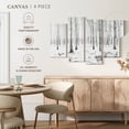 thumbnail image 5 of Elephant Stock Langenargen Winter Forest Wall Art - Horizontal Multi Panel Canvas - Living Room Wall Decor - Floral And Botanical Multi Panel - White And Black Decor - 43" x 27", 5 of 8