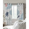 thumbnail image 3 of Fsddascl Blue Red Coastal Nautical Blackout Curtains for Bedroom/Living Room, Thermal Insulated Kitchen Curtains, Beach Sea Turtle Ocean Coral Starfish Grommet Darkening Window Treatment 27.5"x39"x2, 3 of 8