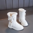 thumbnail image 4 of LvhaoGJOB Girls' Faux Fur Lined Snow Boots with Non-Slip Sole and Warm & Cozy, 4 of 7