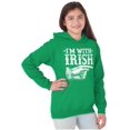 thumbnail image 4 of St Patricks Day I'm With Irish Youth Hoodie Boy Girl Teen Brisco Brands XS, 4 of 5
