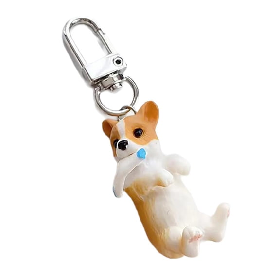 Sweet Cute Cartoon Dog Keychain Pendant Lovely Hangings Decorations Keyring Charm for Purse Bag Backpack Handbag