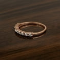 thumbnail image 3 of 2MM Round Shape Mossianite 925 Sterling Silver Rose Plated Half Eternity Valentines Day Gifts Ring, 3 of 5