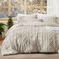 thumbnail image 1 of Juego de edredón Bedsure, estilo bohemio, lino king size, 3 piezas, 1 of 8