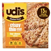 Udi's Gluten Free Four Cheese Pizza With Crispy Thin Crust, Frozen, 17.53 oz.