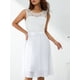 thumbnail image 3 of VISgogo Mujer Verano A-line Vestidos Color Sólido Recorte Cuello Redondo Túnica Cintura Sin Mangas Vestido VISgogo moda, 3 of 8