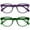 Purple / Green - 2 Pairs, variant on OPULIZE POP Reading Glasses 2 Pack - Fun Round Matte Frame - Black - Spring Hinges, Scratch Resistant - Mens Womens - RR2-1 - +1.00
