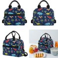 thumbnail image 4 of COEQINE 3 Pcs Set Adjustable School Backpack for Boys Teenagers + High Capacity Pencil Box Lightweight Detachable Lunch Tote Fashion & Portable Dinosaur, 4 of 4