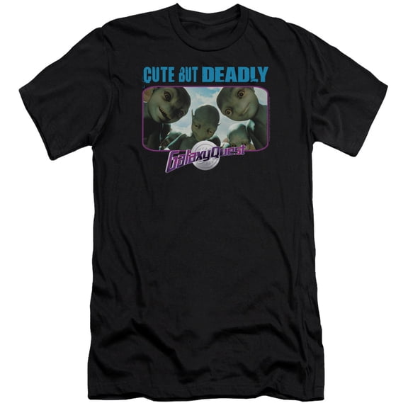 Galaxy Quest Cute But Deadly Premium Adult Slim Fit 30/1 T-Shirt Black