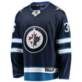 thumbnail image 2 of Men's Fanatics Morgan Barron Navy Winnipeg Jets Home Premier Breakaway Player Jersey, 2 of 3