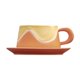 thumbnail image 1 of Juego de taza y platillo para café, latte, taza de cerámica, regalo práctico, set de regalo, 1 of 6