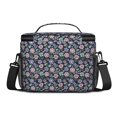 thumbnail image 3 of Pioneer Flower Floral Print Pattern Insulated Lunch Box for Women Men, Medium Leakproof Cooler Bag with Adjustable Strap, 10"x6.7"x8", 3 of 6