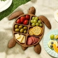 thumbnail image 3 of ACDANC 2026 New Turtle Charcuterie Platter,Ocean Themed Cheese Bread Board,Novelty Serving Tray Board for Cheese Meats Fruit,Animal Design Wood Serving Tray,Unique Birthday Gift (Turtle,11"), 3 of 4