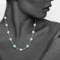 thumbnail image 4 of 5th & Main Women's Sterling Silver Necklace with Blue Topaz and Silver Balls, 4 of 4