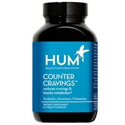 HUM Counter Cravings - Helps Reduce Cravings, Boost Metabolism & Mood - Chromium, L-Theanine, Seaweed Extract & Forskolin, Caffeine-Free to Support Healthy Weight Management - Vegan (60 Caps