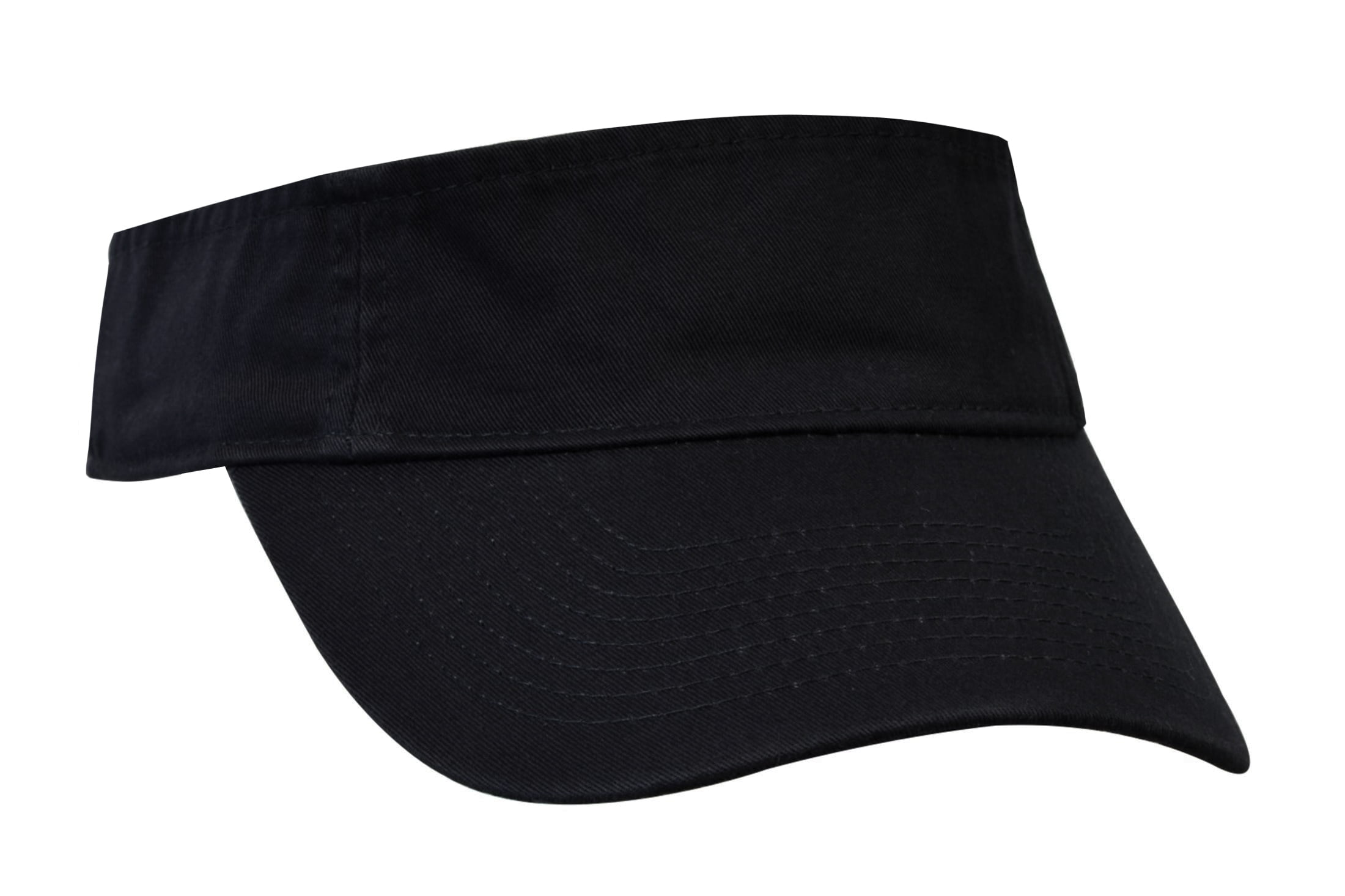 Twill visors fully adjustable in the back with Velcro Multiple colors available.