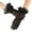 Black, variant on Daolelai Short Lace Mesh Gloves Tulle Trim Bow Wedding Funeral Opera Tea Party Women's Gloves