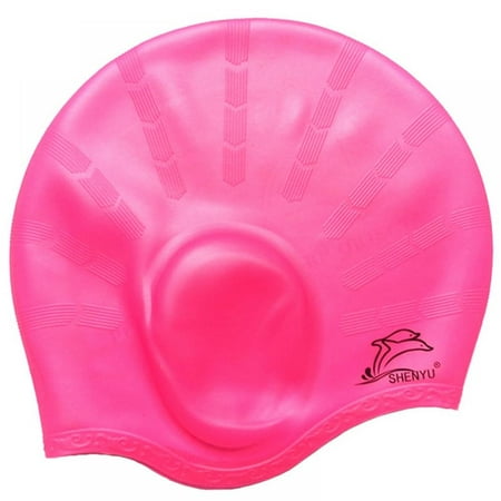 

Adults Swimming Caps Long Hair Waterproof Swim Pool Cap Ear Protect Diving Hat