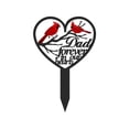 thumbnail image 2 of Grave Decorations for Cemetery | Memorial Gifts for Loss of Dad Heart Shaped Metal Yard Stakes for Decorations with Red, Sympathy Gift for Loss of Father, Durable Metal Outdoor, 2 of 8