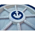thumbnail image 4 of Nagina International Nautical Rustic Blue White Decorative Vintage Ship Wheel | Anchor Hub | Painted Pirate Wall Decor | Sea Gift (16 Inches), 4 of 4