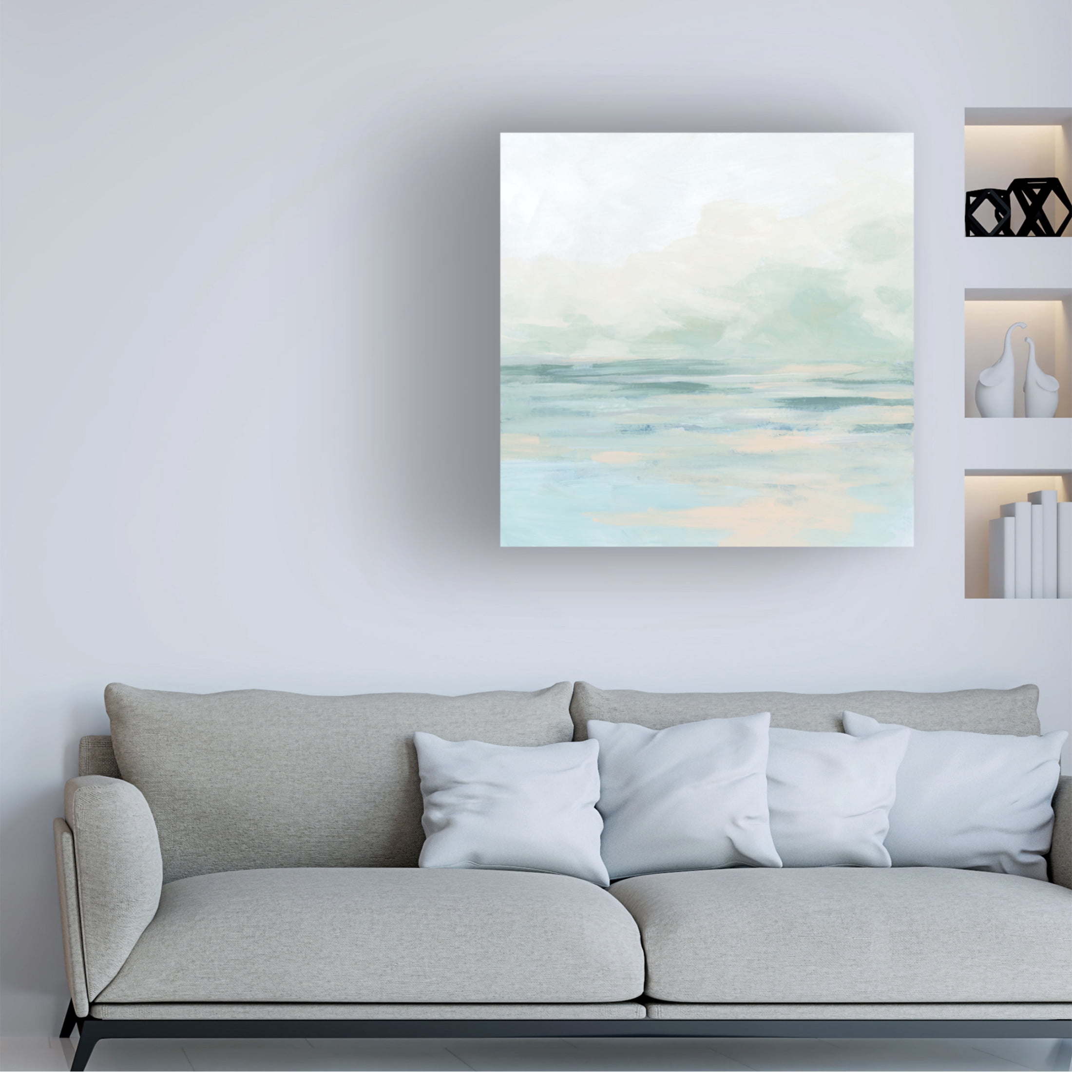 Trademark Fine Art June Erica Vess Gentle Sky II Canvas Wall Art