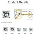 thumbnail image 2 of Turandoss 5 Pairs Stud Earrings Set for Women Princess Cut Cubic Zirconia Hypoallergenic Stud Earrings for Women, 2 of 7