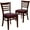 Burgundy Vinyl Seat/Mahogany Wood Frame, variant on Flash Furniture 2 Pk. HERCULES Series Ladder Back Mahogany Wood Restaurant Chair