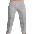 thumbnail image 4 of Men‘s Spring and Summer New Solid Color Linen Slant Pocket Loose Casual Trousers, 4 of 6