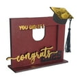 thumbnail image 4 of 2025 Graduation Photo Frame, Inspirational Class of 2025 Graduation Gifts for Her Him, Wooden Tabletop Display Photo Frame with Stand, Bachelor Hat Wood Decorative Photo Holder for Home Desk(Wine), 4 of 6
