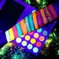 thumbnail image 3 of Neon Eyeshadow Palette Glow in the Dark, DE'LANCI Aurora Rainbow Eye Shadow Palette Professional , Party , Stage Makeup Cosmetic ,Bright Vibrant Colors Shades, 3 of 9