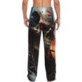 thumbnail image 7 of Salouo Cyberpunk Skull American Flag Print Pajama Pants for Men, Lounge Pants Elastic Waistband Casual Men's sleepwear Loungewear Sleep Pajama Pant -Medium, 7 of 7