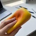 thumbnail image 5 of Slow Rise Squishy Toy with Baked Mochi Design, 1-Pack, Yellow and Orange Gradient, for Desk Play, Squeeze Toy, 5 of 7