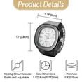 thumbnail image 3 of Avaner Men Women Finger Watches: Gold Silver Stainless Steel Band Mini Quartz Adjustable Ring Watch Watch for Men and Women, 3 of 8