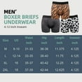 thumbnail image 2 of 3 PACK Big and Tall Mens Boxer Briefs Scrawl Print Plus Size Underwear Comfy Moisture Wicking Boxers, 2 of 5
