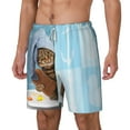 thumbnail image 2 of Balery Funny Cat Taking a Bath Mens Swim Trunks Swim Shorts for Men Quick Dry Inseam Beach Shorts with Compression Liner Pocket-3X-Large, 2 of 9
