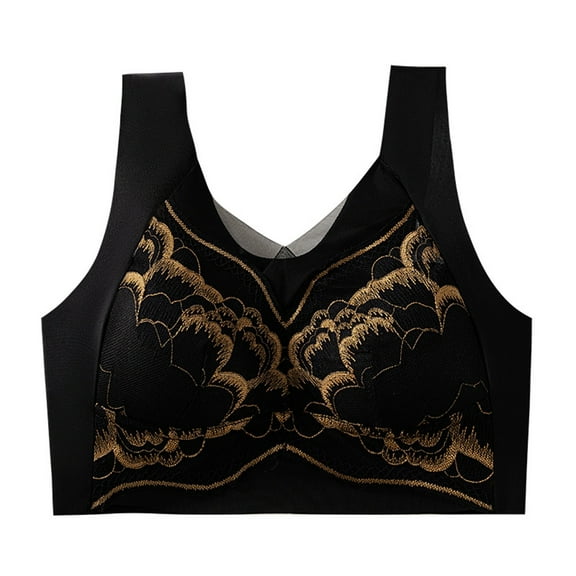 Weikingp Comfortable Bras For Older Women Bras That Cover Side And Back Fat Minimizer Bras For Women Full Coverage Body And Bra Supportive Comfort Bra Racerback Bras For Women Black L
