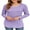 Purple, variant on Womens Casual Long Sleeve Shirt Crewneck Twist knit Loose Tunic Tops