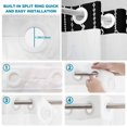 thumbnail image 5 of No Hook Shower Curtain, Contemporary Geometric Shower Curtains for Bathroom with See Through Top Window, Modern Abstract Simpel Lines Black Waterproof & Washable Bath Curtain Long 72"x78", 5 of 9